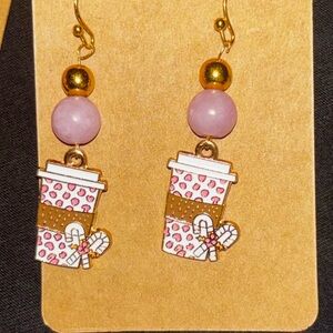 Christmas Coffee Cup Earrings